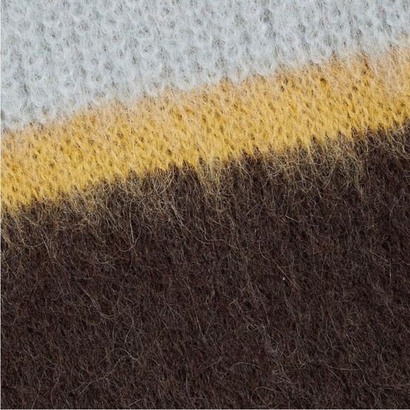 NWT CORDOVA ALPACA WOOL THREE TONE CHOCOLATE OVERSIZED SWEATER SIZE S - Picture 5 of 7